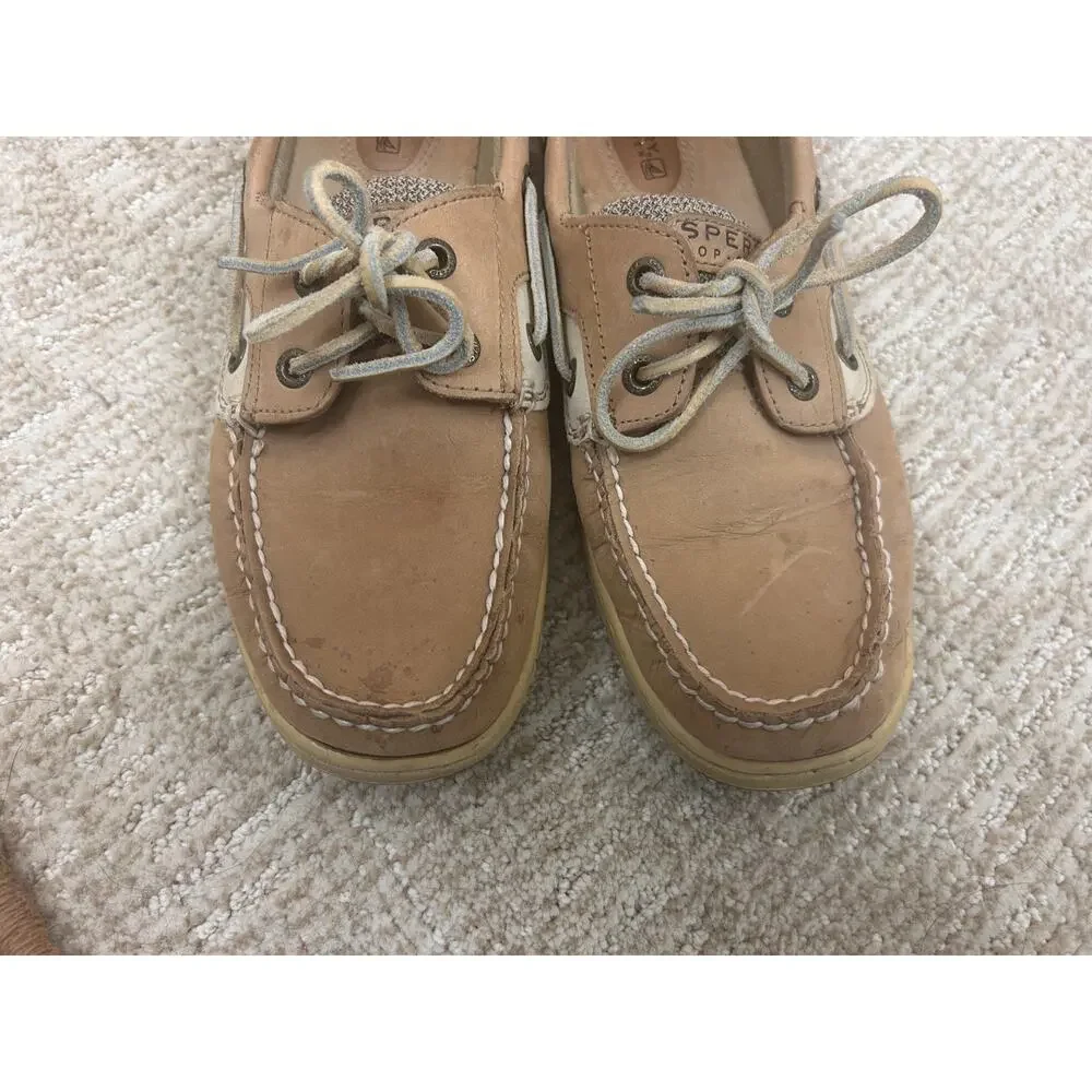 Sperry Top-Sider Leather Boat Shoes Men’s 9M Tan Brown‎ Casual